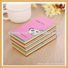 lovely panda notepad with colorful printing, sticky notepad of school supply